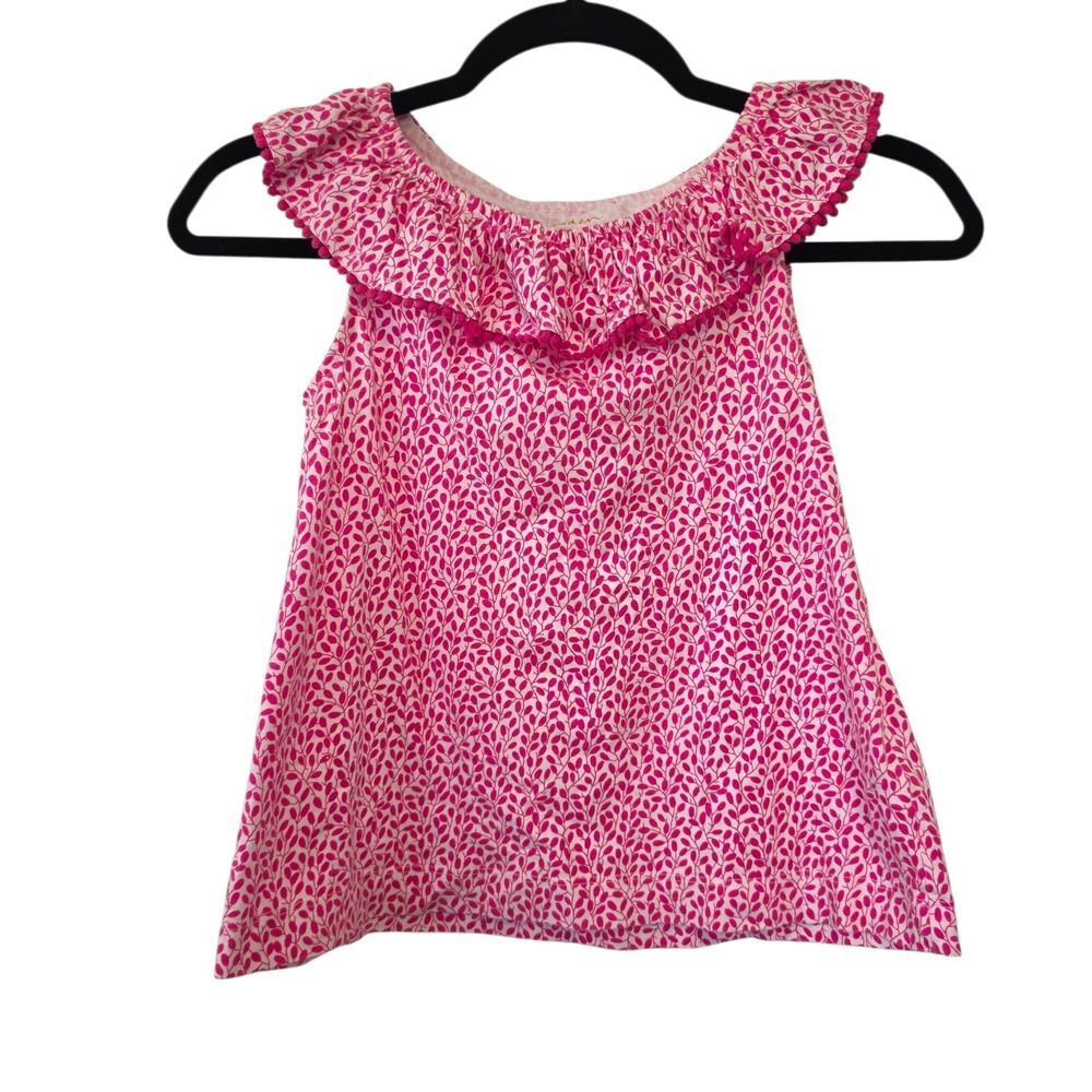 Boden Pink and White Floral Top Girls Size 8-9 Years